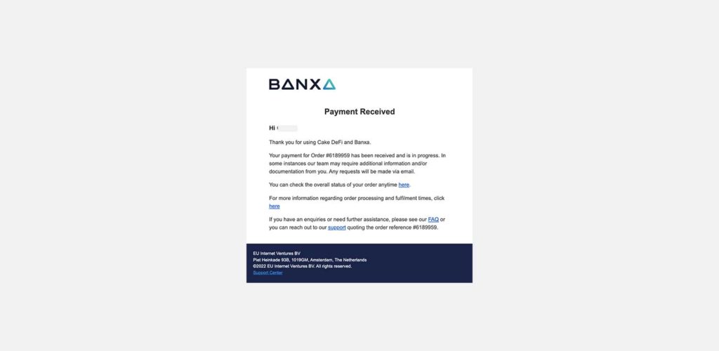 DFI banxa visa and mastercard payment